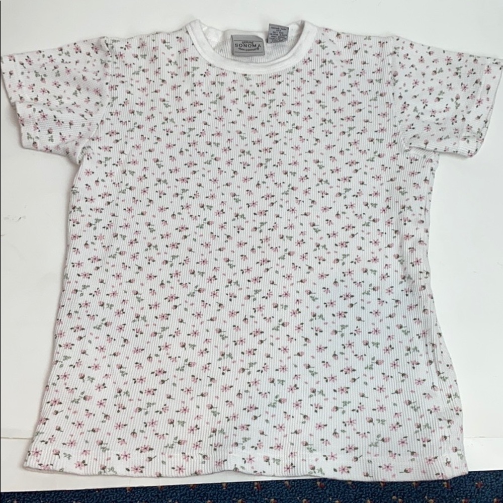 genuine sonoma pink floral tshirt